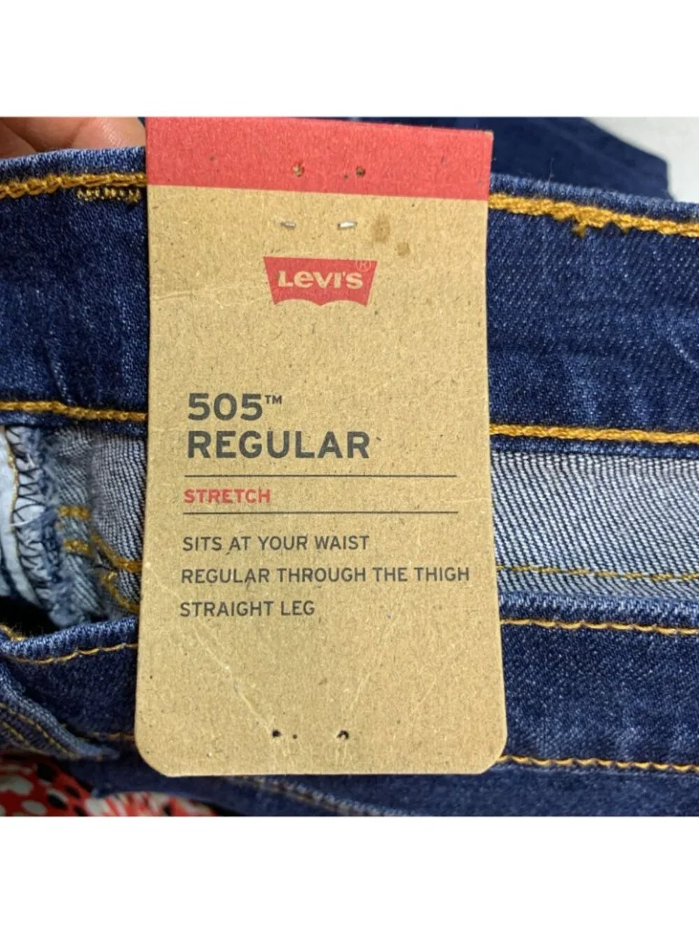 NWT Levi's 505 Men's W30 L32 Blue Regular Fit Jeans Stretch Denim Straight Leg